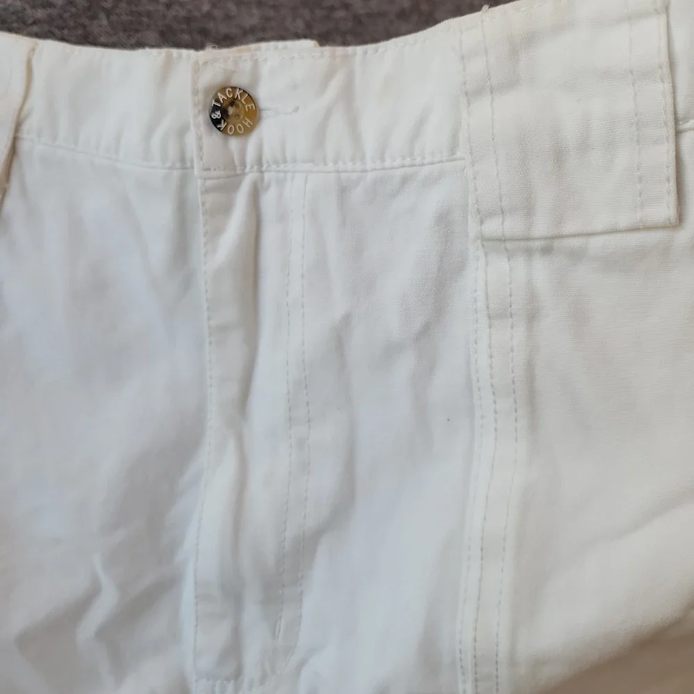 NWT Hook & Tackle Beer Can Island Shorts Men's 38 White Stretch - Read Descript